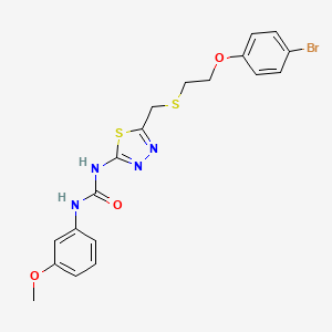 molecular formula C19H19BrN4O3S2 B4666801 1-[5-[2-(4-Bromophenoxy)ethylsulfanylmethyl]-1,3,4-thiadiazol-2-yl]-3-(3-methoxyphenyl)urea 
