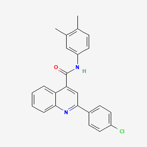 B4666922 2-(4-chlorophenyl)-N-(3,4-dimethylphenyl)-4-quinolinecarboxamide CAS No. 5699-04-7