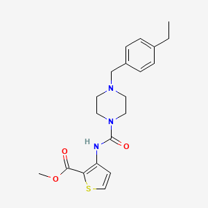 molecular formula C20H25N3O3S B4666971 METHYL 3-({[4-(4-ETHYLBENZYL)PIPERAZINO]CARBONYL}AMINO)-2-THIOPHENECARBOXYLATE 