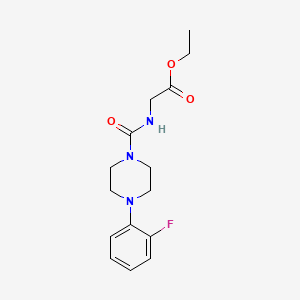 molecular formula C15H20FN3O3 B4666978 ETHYL 2-({[4-(2-FLUOROPHENYL)PIPERAZINO]CARBONYL}AMINO)ACETATE 