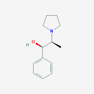 molecular formula C13H19NO B046670 (1R,2S)-1-phenyl-2-(pyrrolidin-1-yl)propan-1-ol CAS No. 127641-25-2