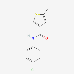 molecular formula C12H10ClNOS B4667035 N-(4-chlorophenyl)-5-methylthiophene-3-carboxamide 