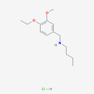 molecular formula C14H24ClNO2 B4667065 N-[(4-ethoxy-3-methoxyphenyl)methyl]butan-1-amine;hydrochloride CAS No. 1048947-49-4