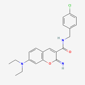 molecular formula C21H22ClN3O2 B4667183 N-[(4-CHLOROPHENYL)METHYL]-7-(DIETHYLAMINO)-2-IMINO-2H-CHROMENE-3-CARBOXAMIDE 