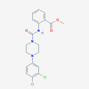 molecular formula C19H19Cl2N3O3 B4667189 METHYL 2-({[4-(3,4-DICHLOROPHENYL)PIPERAZINO]CARBONYL}AMINO)BENZOATE 