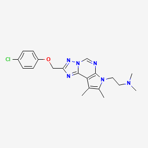 molecular formula C20H23ClN6O B4667271 N-(2-{2-[(4-CHLOROPHENOXY)METHYL]-8,9-DIMETHYL-7H-PYRROLO[3,2-E][1,2,4]TRIAZOLO[1,5-C]PYRIMIDIN-7-YL}ETHYL)-N,N-DIMETHYLAMINE 