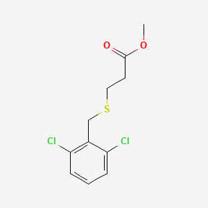 molecular formula C11H12Cl2O2S B4667325 Methyl 3-[(2,6-dichlorobenzyl)sulfanyl]propanoate 