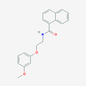 molecular formula C20H19NO3 B4667403 N-[2-(3-methoxyphenoxy)ethyl]naphthalene-1-carboxamide 