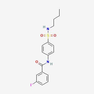 molecular formula C17H19IN2O3S B4667485 N-[4-(butylsulfamoyl)phenyl]-3-iodobenzamide 