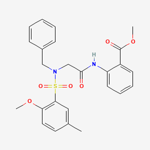 molecular formula C25H26N2O6S B4667563 Methyl 2-[[2-[benzyl-(2-methoxy-5-methylphenyl)sulfonylamino]acetyl]amino]benzoate 