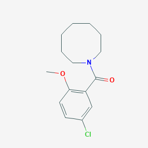 molecular formula C15H20ClNO2 B4667572 1-AZOCANYL(5-CHLORO-2-METHOXYPHENYL)METHANONE 