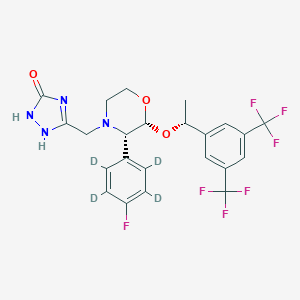 molecular formula C23H21F7N4O3 B046679 Aprepitant-d4 