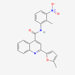 molecular formula C22H17N3O4 B4668077 N-(2-METHYL-3-NITROPHENYL)-2-(5-METHYLFURAN-2-YL)QUINOLINE-4-CARBOXAMIDE 