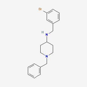 molecular formula C19H23BrN2 B4668223 1-benzyl-N-[(3-bromophenyl)methyl]piperidin-4-amine 