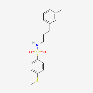 molecular formula C17H21NO2S2 B4668291 N-[3-(3-methylphenyl)propyl]-4-(methylthio)benzenesulfonamide 