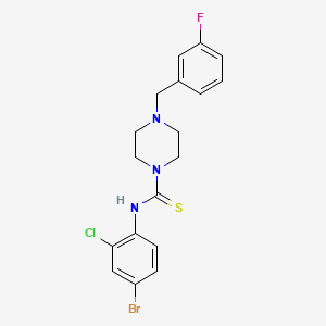 molecular formula C18H18BrClFN3S B4668324 N-(4-bromo-2-chlorophenyl)-4-(3-fluorobenzyl)-1-piperazinecarbothioamide 