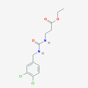 molecular formula C13H16Cl2N2O3 B4668343 ETHYL 3-({[(3,4-DICHLOROBENZYL)AMINO]CARBONYL}AMINO)PROPANOATE 