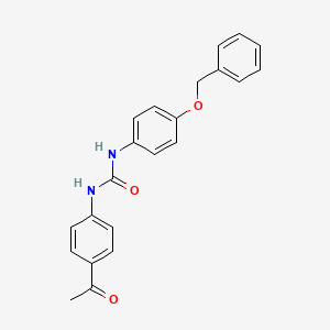 molecular formula C22H20N2O3 B4668434 N-(4-acetylphenyl)-N'-[4-(benzyloxy)phenyl]urea 