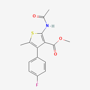 molecular formula C15H14FNO3S B4668515 methyl 2-acetamido-4-(4-fluorophenyl)-5-methylthiophene-3-carboxylate 