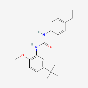 molecular formula C20H26N2O2 B4668876 N-[5-(TERT-BUTYL)-2-METHOXYPHENYL]-N'-(4-ETHYLPHENYL)UREA 