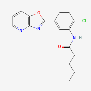 molecular formula C17H16ClN3O2 B4668878 N-(2-chloro-5-[1,3]oxazolo[4,5-b]pyridin-2-ylphenyl)pentanamide 