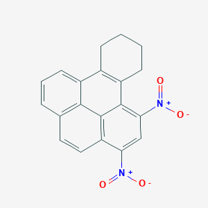 molecular formula C20H14N2O4 B046689 Benzo(e)pyrene, 9,10,11,12-tetrahydro-1,3-dinitro- CAS No. 120812-50-2
