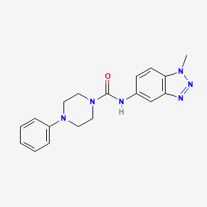molecular formula C18H20N6O B4668903 N-(1-methyl-1H-benzotriazol-5-yl)-4-phenylpiperazine-1-carboxamide 