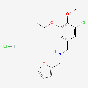 molecular formula C15H19Cl2NO3 B4668910 N-[(3-chloro-5-ethoxy-4-methoxyphenyl)methyl]-1-(furan-2-yl)methanamine;hydrochloride 
