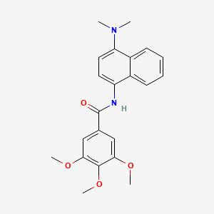 molecular formula C22H24N2O4 B4668960 N-[4-(dimethylamino)naphthalen-1-yl]-3,4,5-trimethoxybenzamide 