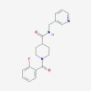 molecular formula C19H20FN3O2 B4668976 1-(2-FLUOROBENZOYL)-N-[(PYRIDIN-3-YL)METHYL]PIPERIDINE-4-CARBOXAMIDE 