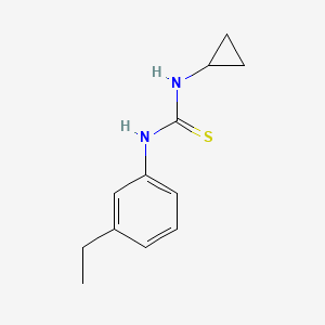 molecular formula C12H16N2S B4669018 N-cyclopropyl-N'-(3-ethylphenyl)thiourea 