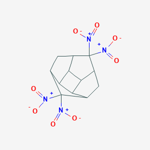 molecular formula C12H12N4O8 B046691 2,2,5,5-Tetranitrodecahydro-1,6:3,4-dimethanocyclobuta[1,2-a:3,4-a']dicyclopentene CAS No. 116596-29-3
