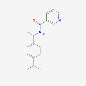 molecular formula C18H22N2O B4669290 N-{1-[4-(butan-2-yl)phenyl]ethyl}pyridine-3-carboxamide 