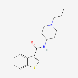 molecular formula C17H22N2OS B4669327 N-(1-propylpiperidin-4-yl)-1-benzothiophene-3-carboxamide 