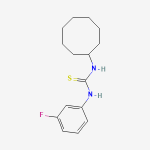 molecular formula C15H21FN2S B4669353 N-cyclooctyl-N'-(3-fluorophenyl)thiourea 