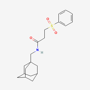 molecular formula C20H27NO3S B4669758 N~1~-(1-ADAMANTYLMETHYL)-3-(PHENYLSULFONYL)PROPANAMIDE 