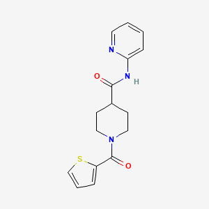 molecular formula C16H17N3O2S B4669893 N-(pyridin-2-yl)-1-(thiophene-2-carbonyl)piperidine-4-carboxamide 