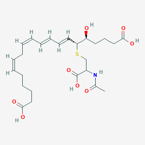 molecular formula C25H37NO8S B046700 omega-Carboxy-N-acetyl-LTE4 CAS No. 112066-58-7