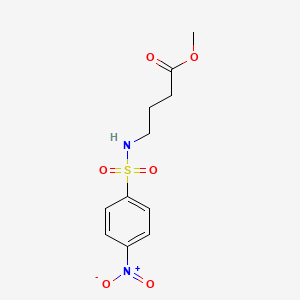 molecular formula C11H14N2O6S B4670086 methyl 4-{[(4-nitrophenyl)sulfonyl]amino}butanoate 