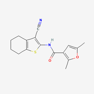 molecular formula C16H16N2O2S B4670124 N-(3-CYANO-4,5,6,7-TETRAHYDRO-1-BENZOTHIOPHEN-2-YL)-2,5-DIMETHYL-3-FURAMIDE 