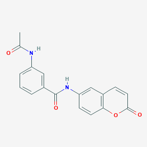 molecular formula C18H14N2O4 B4670179 3-(acetylamino)-N-(2-oxo-2H-chromen-6-yl)benzamide 