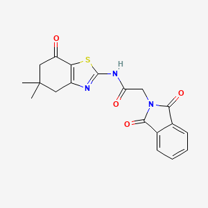 molecular formula C19H17N3O4S B4670217 N-(5,5-DIMETHYL-7-OXO-4,5,6,7-TETRAHYDRO-1,3-BENZOTHIAZOL-2-YL)-2-(1,3-DIOXO-2,3-DIHYDRO-1H-ISOINDOL-2-YL)ACETAMIDE 