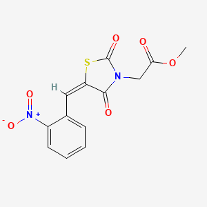 molecular formula C13H10N2O6S B4670284 methyl [(5E)-5-(2-nitrobenzylidene)-2,4-dioxo-1,3-thiazolidin-3-yl]acetate 