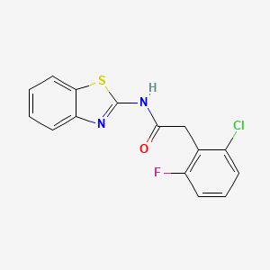 molecular formula C15H10ClFN2OS B4670324 N-1,3-benzothiazol-2-yl-2-(2-chloro-6-fluorophenyl)acetamide 