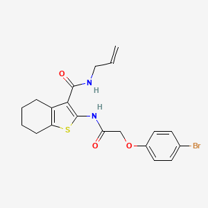 molecular formula C20H21BrN2O3S B4670356 N-allyl-2-{[(4-bromophenoxy)acetyl]amino}-4,5,6,7-tetrahydro-1-benzothiophene-3-carboxamide 