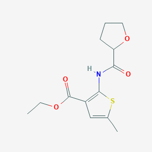 molecular formula C13H17NO4S B4670492 ethyl 5-methyl-2-[(tetrahydro-2-furanylcarbonyl)amino]-3-thiophenecarboxylate 