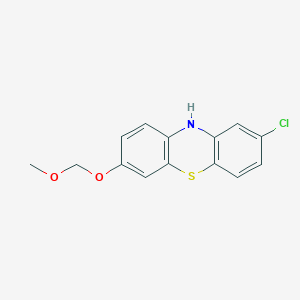 molecular formula C14H12ClNO2S B046705 2-Chloro-7-(methoxymethoxy)-10H-phenothiazine CAS No. 62835-54-5