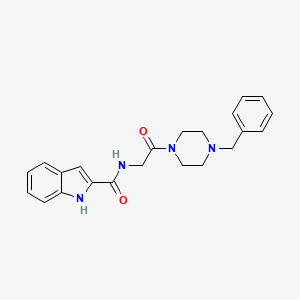 molecular formula C22H24N4O2 B4670500 N-[2-(4-benzylpiperazin-1-yl)-2-oxoethyl]-1H-indole-2-carboxamide 