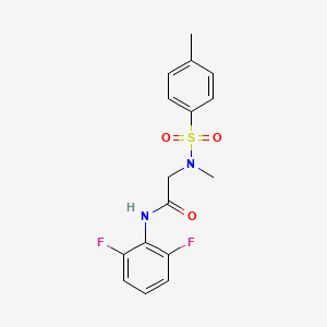 molecular formula C16H16F2N2O3S B4670543 N-(2,6-difluorophenyl)-N~2~-methyl-N~2~-[(4-methylphenyl)sulfonyl]glycinamide 