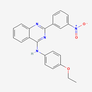 molecular formula C22H18N4O3 B4670573 N-(4-ethoxyphenyl)-2-(3-nitrophenyl)quinazolin-4-amine 
